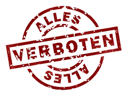 Alles verboten!